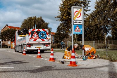bebording-zes-zone-geplaatst